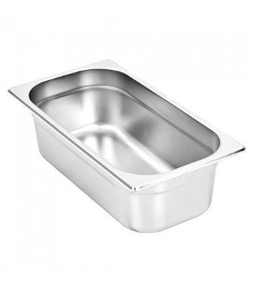 vidaXL Gastronorm Containers 8 pcs GN 1/3 100 mm Stainless Steel — Size: 325 x 176 x 100 mm