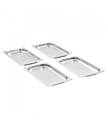 vidaXL Gastronorm Containers 12 pcs GN 1/3 20 mm Stainless Steel — Size: 325 x 176 x 20 mm