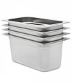 vidaXL Gastronorm Containers 4 pcs GN 1/3 150 mm Stainless Steel — Size: 325 x 176 x 150 mm