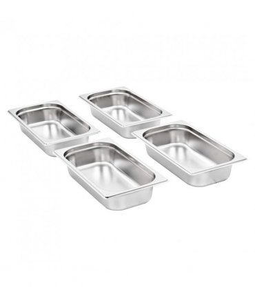 vidaXL Gastronorm Containers 8 pcs GN 1/3 65 mm Stainless Steel — Size: 325 x 176 x 65 mm