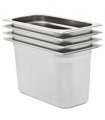 vidaXL Gastronorm Containers 4 pcs GN 1/3 200 mm Stainless Steel — Size: 325 x 176 x 200 mm