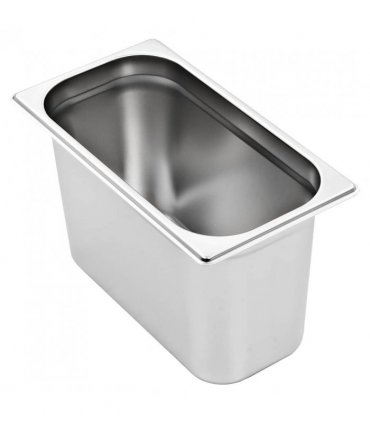 vidaXL Gastronorm Containers 4 pcs GN 1/3 200 mm Stainless Steel — Size: 325 x 176 x 200 mm
