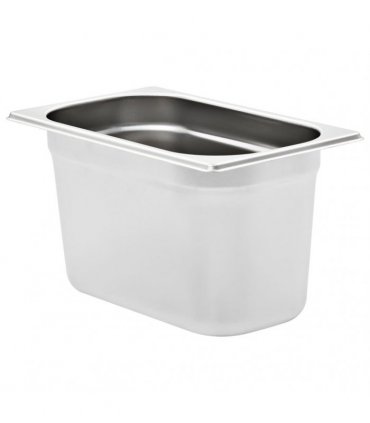 vidaXL Gastronorm Containers 4 pcs GN 1/4 150 mm Stainless Steel — Size: 265 x 162 x 150 mm