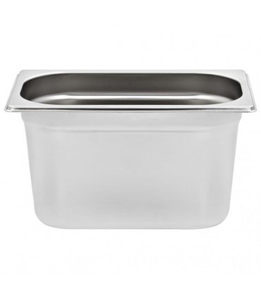 vidaXL Gastronorm Containers 4 pcs GN 1/4 150 mm Stainless Steel — Size: 265 x 162 x 150 mm