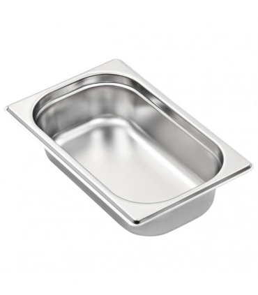 vidaXL Gastronorm Containers 8 pcs GN 1/4 65 mm Stainless Steel — Size: 265 x 162 x 65 mm
