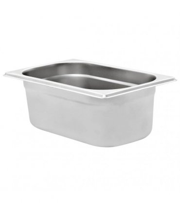 vidaXL Gastronorm Containers 8 pcs GN 1/4 100 mm Stainless Steel — Size: 265 x 162 x 100 mm