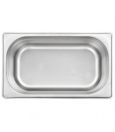 vidaXL Gastronorm Containers 8 pcs GN 1/4 100 mm Stainless Steel — Size: 265 x 162 x 100 mm