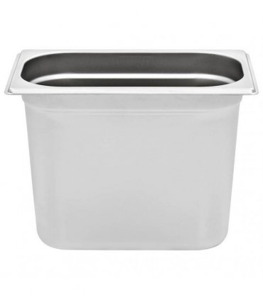vidaXL Gastronorm Containers 4 pcs GN 1/4 200 mm Stainless Steel — Size: 265 x 162 x 200 mm
