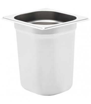 vidaXL Gastronorm Containers 8 pcs GN 1/6 200 mm Stainless Steel — Size: 176 x 162 x 200 mm