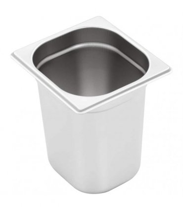 vidaXL Gastronorm Containers 8 pcs GN 1/6 200 mm Stainless Steel — Size: 176 x 162 x 200 mm