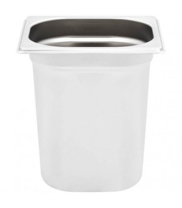 vidaXL Gastronorm Containers 8 pcs GN 1/6 200 mm Stainless Steel — Size: 176 x 162 x 200 mm