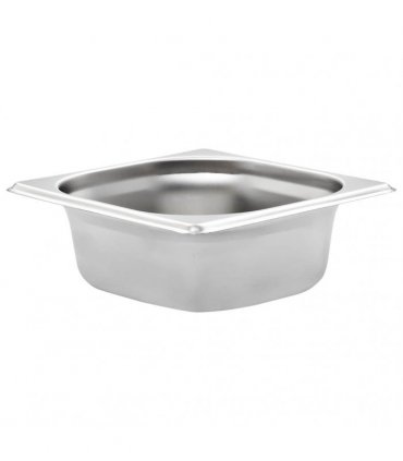 vidaXL Gastronorm Containers 12 pcs GN 1/6 65 mm Stainless Steel — Size: 176 x 162 x 65 mm