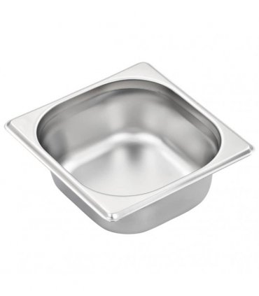 vidaXL Gastronorm Containers 12 pcs GN 1/6 65 mm Stainless Steel — Size: 176 x 162 x 65 mm