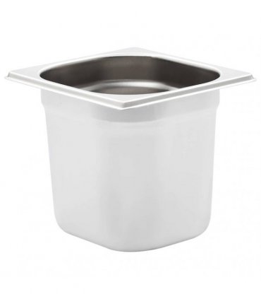 vidaXL Gastronorm Containers 8 pcs GN 1/6 150 mm Stainless Steel — Size: 176 x 162 x 150 mm