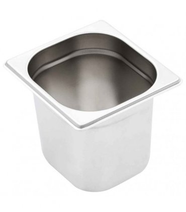 vidaXL Gastronorm Containers 8 pcs GN 1/6 150 mm Stainless Steel — Size: 176 x 162 x 150 mm