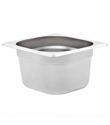 vidaXL Gastronorm Containers 12 pcs GN 1/6 100 mm Stainless Steel — Size: 176 x 162 x 100 mm