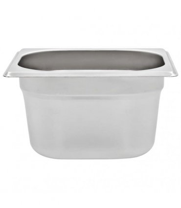 vidaXL Gastronorm Containers 12 pcs GN 1/6 100 mm Stainless Steel — Size: 176 x 162 x 100 mm
