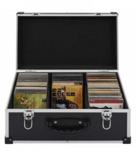 vidaXL CD Case for 60 CDs Aluminium ABS Black