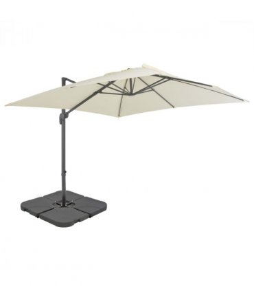 vidaXL Garden Parasol with Portable Base Sand — V0672022441