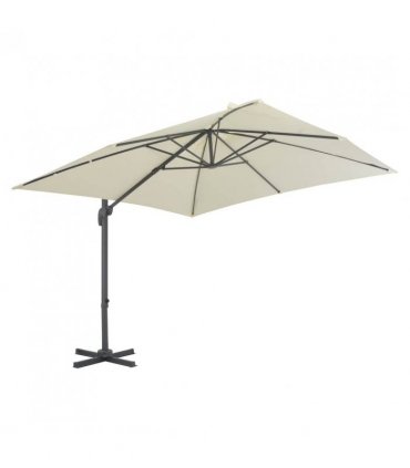 vidaXL Garden Parasol with Portable Base Sand — V0672022441