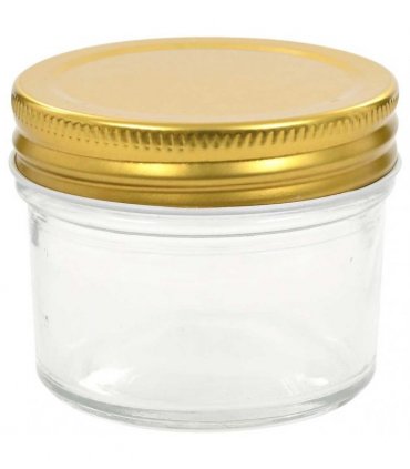 vidaXL Glass Jam Jars with Gold Lid 96 pcs 110 ml