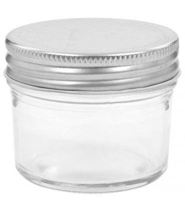 vidaXL Glass Jam Jars with Silver Lids 96 pcs 110 ml