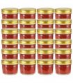 vidaXL Glass Jam Jars with Gold Lids 24 pcs 110 ml