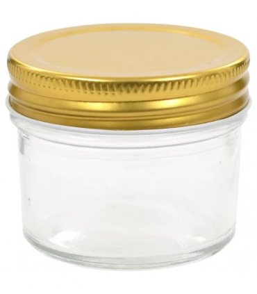 vidaXL Glass Jam Jars with Gold Lid 48 pcs 110 ml