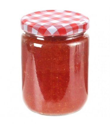 vidaXL Glass Jam Jars with White and Red Lid 48 pcs 230 ml