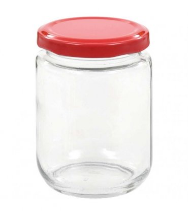 vidaXL Glass Jam Jars with Red Lid 96 pcs 230 ml