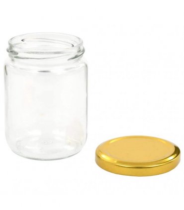vidaXL Glass Jam Jars with Gold Lid 96 pcs 230 ml