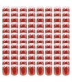 vidaXL Glass Jam Jars with White and Red Lid 96 pcs 230 ml