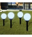 vidaXL Outdoor Pathway Lamps 4 pcs LED 15 cm with Ground Spike