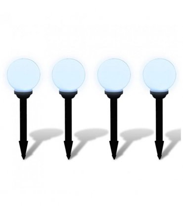 vidaXL Outdoor Pathway Lamps 4 pcs LED 15 cm with Ground Spike