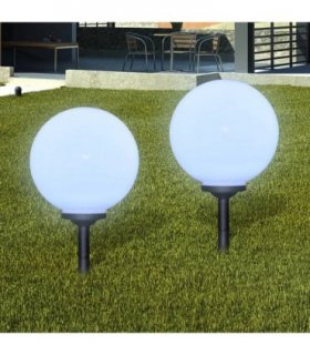 vidaXL Outdoor Pathway Lamps 2 pcs LED 30 cm with Ground Spike