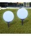 vidaXL Outdoor Pathway Lamps 2 pcs LED 30 cm with Ground Spike