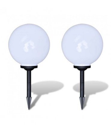vidaXL Outdoor Pathway Lamps 2 pcs LED 30 cm with Ground Spike