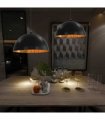 vidaXL Ceiling Lamps 2 pcs Black and Gold Semi-spherical 50 cm E27