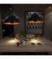vidaXL Ceiling Lamps 2 pcs Black and Gold Semi-spherical 40 cm E27