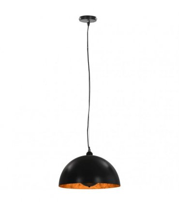 vidaXL Ceiling Lamps 2 pcs Black and Gold Semi-spherical 40 cm E27