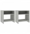 vidaXL Bedside Cabinets 2 pcs Concrete Grey 40x30x40 cm Engineered Wood