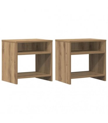 vidaXL Bedside Cabinets 2 pcs Aritisian Oak 40x30x40 cm Engineered Wood