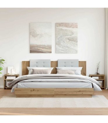 vidaXL Bedside Cabinets 2 pcs Aritisian Oak 40x30x40 cm Engineered Wood
