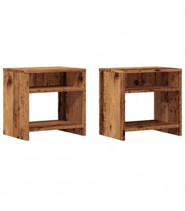 vidaXL Bedside Cabinets 2 pcs Old Wood 40x30x40 cm Engineered Wood