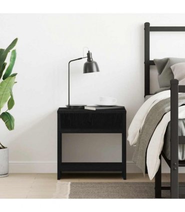 vidaXL Bedside Cabinet Black Oak 40x30x40 cm Engineered Wood