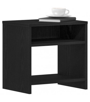 vidaXL Bedside Cabinet Black Oak 40x30x40 cm Engineered Wood