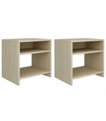 vidaXL Bedside Cabinets 2 pcs Sonoma Oak 40x30x40 cm Engineered Wood