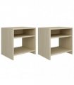 vidaXL Bedside Cabinets 2 pcs Sonoma Oak 40x30x40 cm Engineered Wood