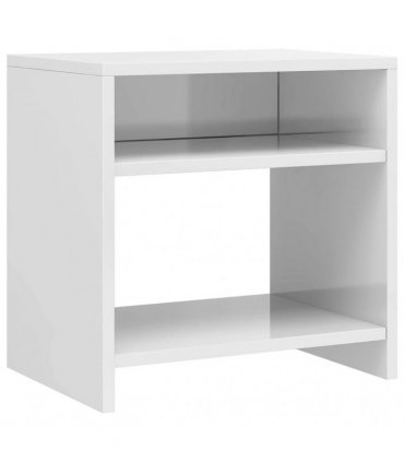 vidaXL Bedside Cabinets 2 pcs High Gloss White 40x30x40 cm Engineered Wood