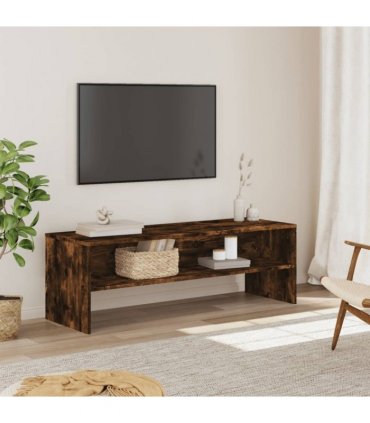 vidaXL TV Cabinet Smoked Oak 120x40x40 cm Engineered Wood